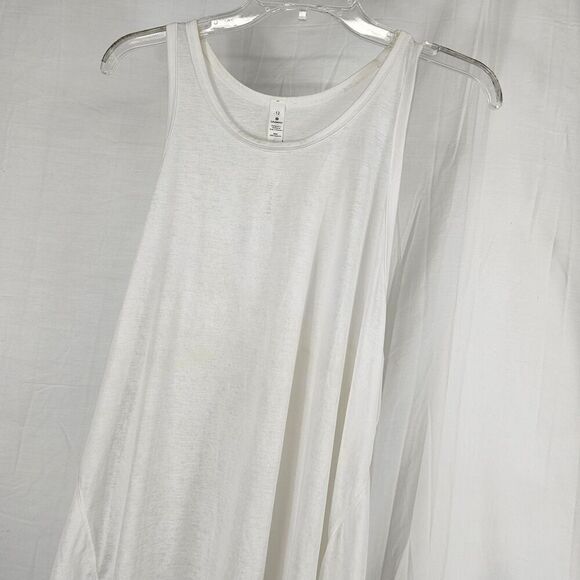 Lululemon Athletica Goal Up Tank White Women's Size 12 Split Back - Picture 3 of 10